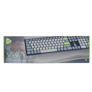 2 Pack Teclado Inalambrico + Reposamuñecas Gray 1 Pz