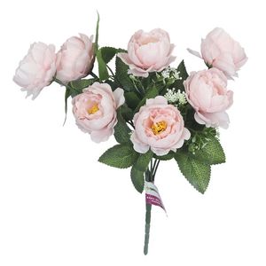 Ramo de Peonias Rosas Mini 32 Cm Flores Rosa 1 Pz