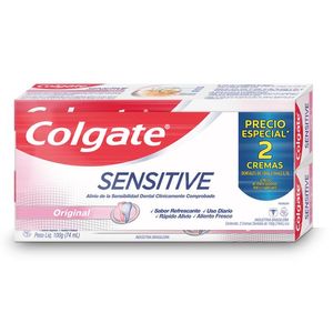 Pasta Dental Colgate Sensitive Original Alivia la Sensibilidad 2 x 100 g