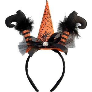 Halloween Diadema Brujita Naranja