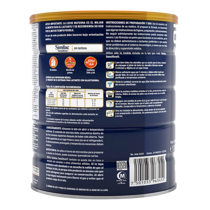 Similac Similac Sensitive Sin Lactosa 800gr Simila - Mi Tienda del Ahorro