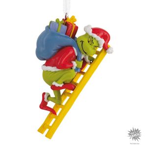 Ornamento de Resina con Figura The Grinch Santa C 1 Pz