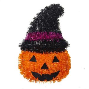 Halloween Decoración Calabaza con Sombrero 35 cm