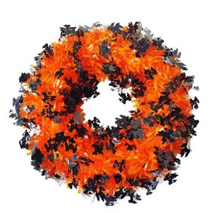 Halloween Corona Naranja de Tinsel 45 cm