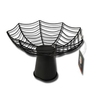 Halloween Bowl Decorativo de Telaraña Negro 21 cm