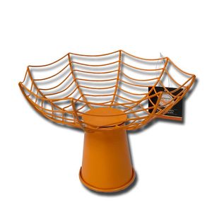 Halloween Bowl Decorativo de Telaraña Naranja 21 cm