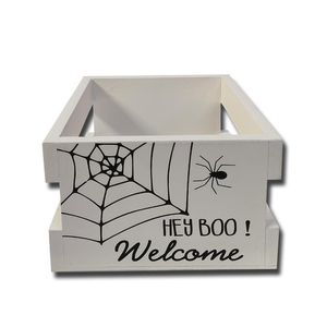 Halloween Caja Decorativa "Hey Boo! Welcome" MDF Ancho: 18 cm