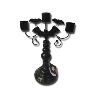 Halloween Candelabro Negro Alto: 32 cm