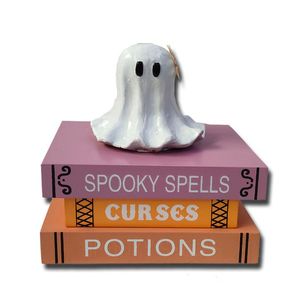 Halloween Decoración de Mesa Fantasma con Libros Alto: 16 cm