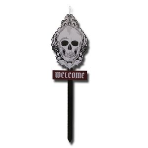 Halloween Estaca Calavera "Welcome" Alto: 92 cm