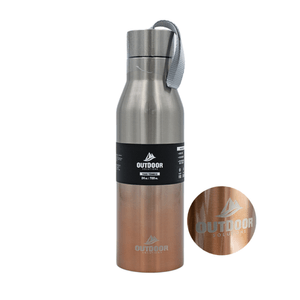 Vaso Acero Y Beige de Acero Inoxidable Outdoor Sol 1 Pz