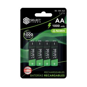 Baterías Recargables AA 4 Piezas Batr4aa-Sp 1 Pz