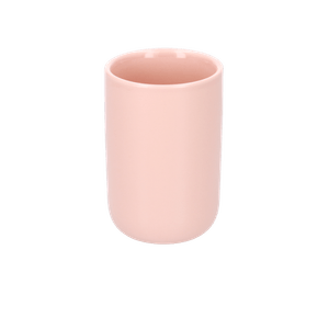 Vaso Baño de Cerámica Rosa Palo 7.2 X 7.2 X 10 Cm 1 Pz