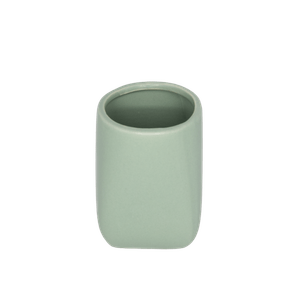 Vaso Baño de Dolomita Verde Menta 8 X 8 X 11 Cm 1 Pz