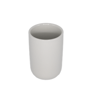 Vaso Baño de Cerámica Gris Claro 7.2 X 7.2 X 10 Cm 1 Pz