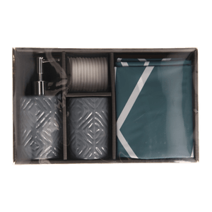 Set de Accesorios de Baño Gris Oxford 1 Pz