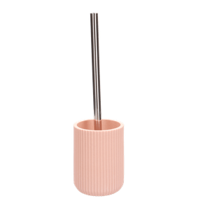 Cepillo Para Baño con Soporte de Poliresina Rosa  1 Pz