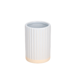 Vaso Para Baño de Ceramica Celeste 7 X 7 X 10.2 C 1 Pz