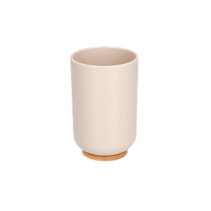 Vaso Para Baño de Plastico Arena con Bambu 7.2 X  1 Pz