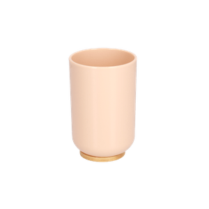 Vaso Para Baño de Plastico Rosa Palo con Bambu 7. 1 Pz