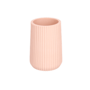 Vaso Para Baño de Poliresina Rosa Palo 8.3 X 8.3  1 Pz