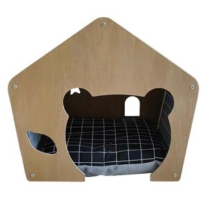 Casa Negra para Gato con Cojin