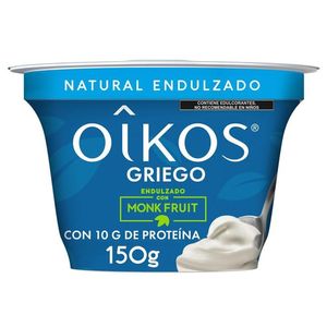 Oikos Yoghurt Griego Natural Endulzado con Monk Fruit 150 g