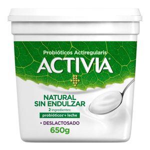 Activia Zero Alimento Lácteo Fermentado Natural Sin Endulzar Deslactosado 650 g