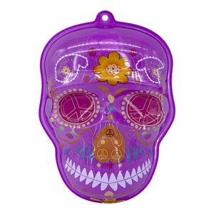 Plato de Halloween Calavera Morado 29 cm