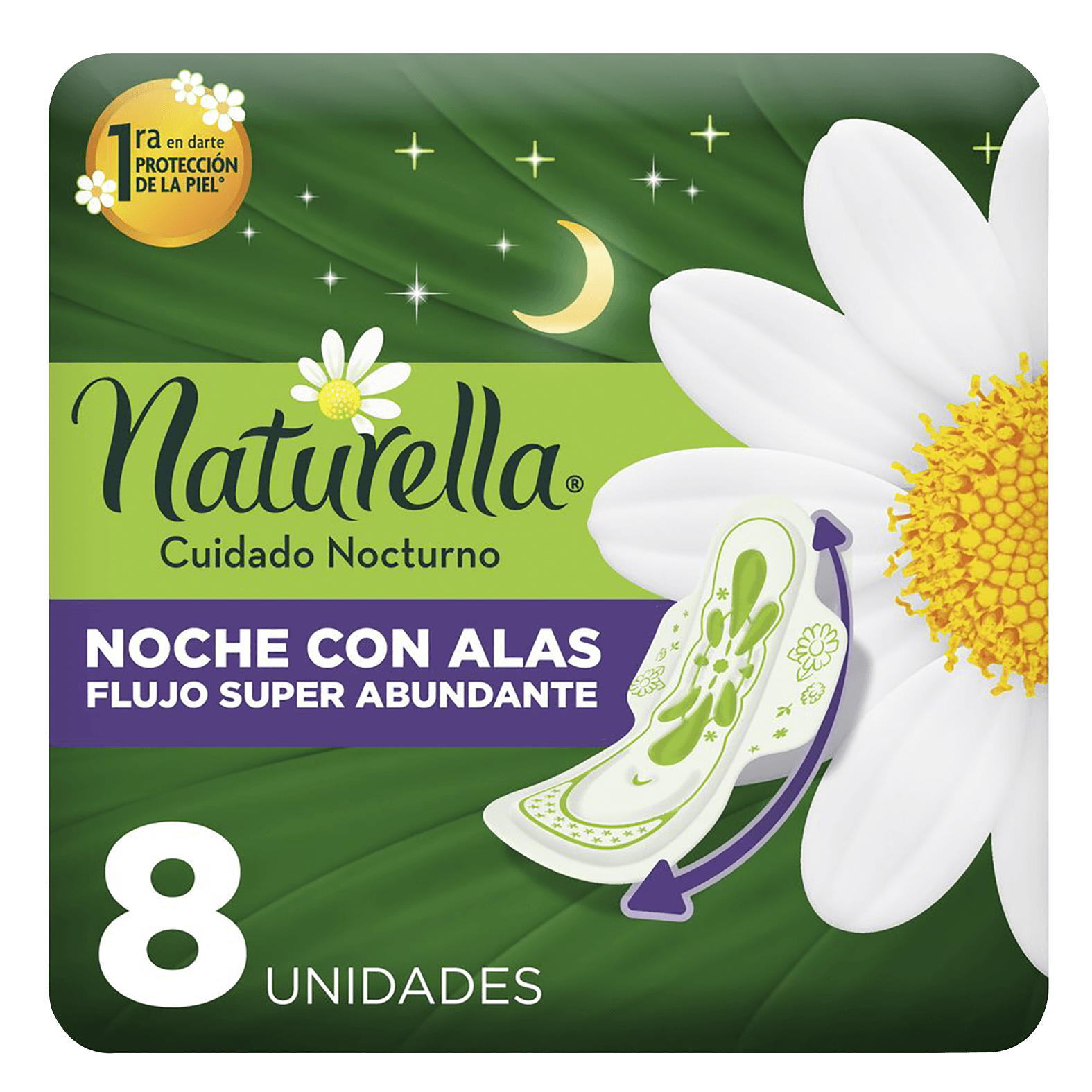 Naturella Nocturna Toallas Femeninas 8 Pz - H-E-B México