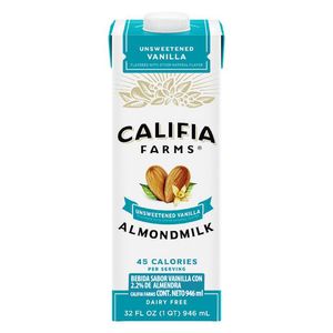 Califia Farms Bebida Sabor Vainilla con Almendra sin Azúcar 946 ml