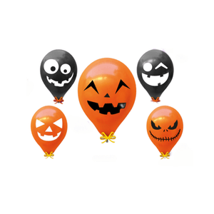 Globo Halloween Negro-Naranja C/10 1 Pz