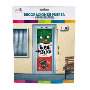 Decoracion de Puerta Gen Viva Mex 1 Pz