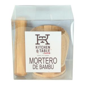 Mortero de Bambú 10 X 10 Cm Kitchen And Table Mad 1 Pz