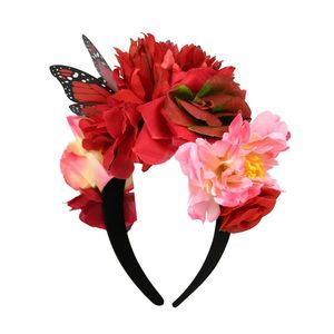 Diadema Flores Rojas 1 Pz