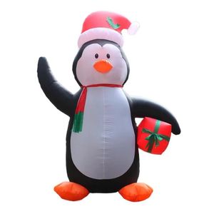 Inflable Pingüino Navidad 3.6 m con Luz para Exterior e Interior