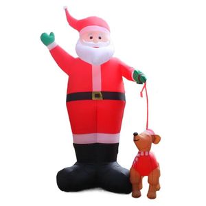 Inflable Santa Claus Navidad 3.6 m con Luz para Exterior e Interior