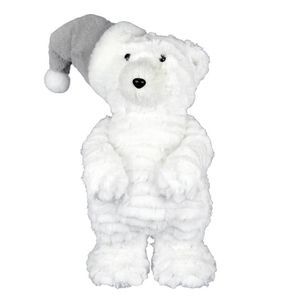 Figura Oso Polar con Gorro 39cms Alto Ww 1 Pz