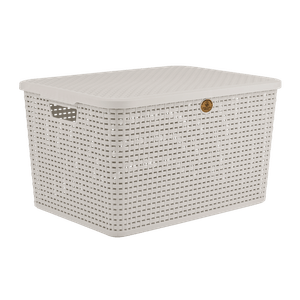 Canasta Rattan C/Tapa Med Blanco 30000 Ml 1 Pz