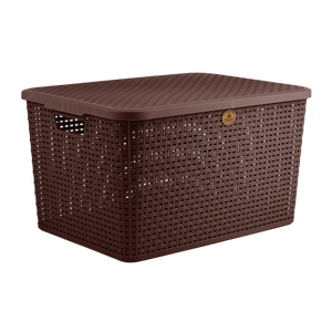 Canasta Rattan C/Tapa Chocolate 30000 Ml 1 Pz