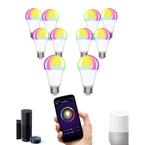 10 Focos Inteligentes Brandtrendy WiFi Multicolor y Luz Blanca Fría