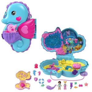 Polly Pocket Set Compacto Mundo Sorpresa Papá Caballito Mar