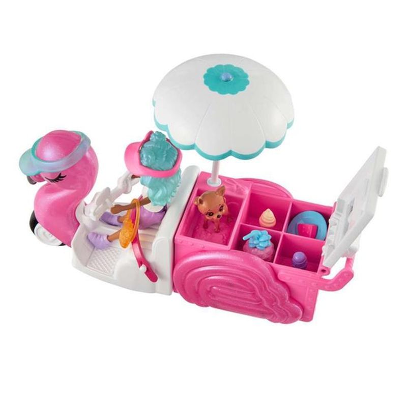 Polly Pocket Set De Juego Carrito De Bocadillos De Flamingo