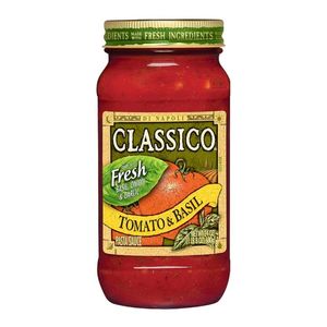 Classico Salsa Para Pasta Tomate y Albahaca Vidrio 680 g