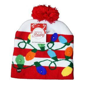 Gorro Tejido Navideño con Luz 1 Pz