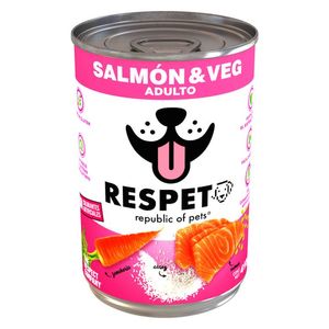 Alimento Húmedo para Perros en Lata RESPET Salmón y Vegetales 410 g