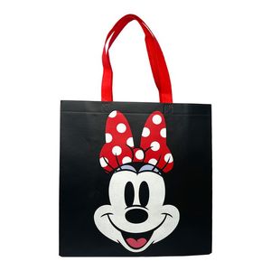 Bolsa Reutilizable Mnnie Face Negra 35 Cm 1 Pz