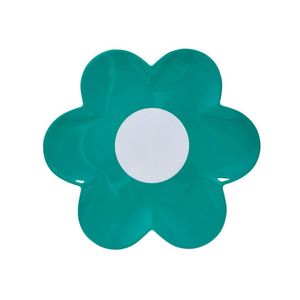 Plato Melamina Flor Aqua 1 Pz