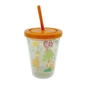 Vaso con Tapa Y Popote Selva 340ml 1 Pz