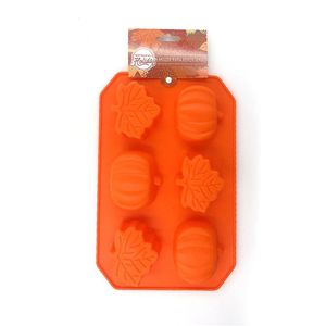 Molde de Silicon en Forma de Hojas Y Calabaza Par 1 Pz